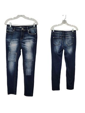 East 1946 Comtempory Distressed Patchwork Skinny Jeans Size 6